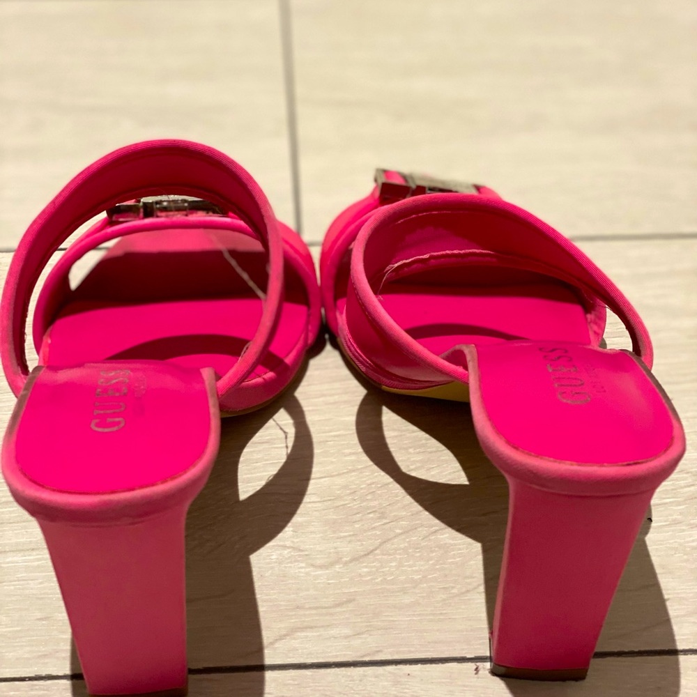 Beautiful 4 inches slid on heels. Only worn once.